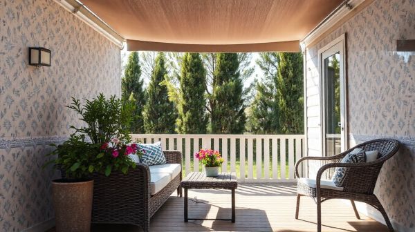Idées confortables pour optimiser l'espace de votre terrasse mobil-home