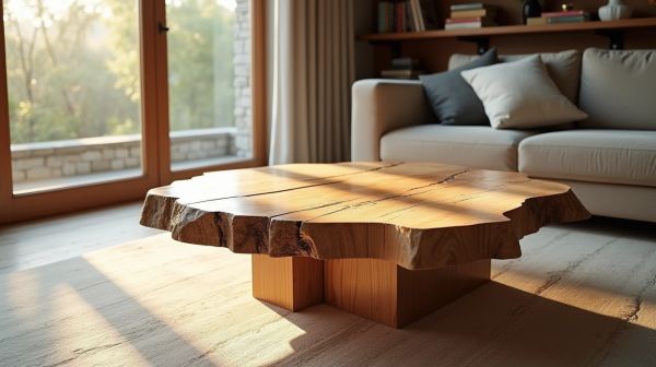 Jamais une table basse en bois flotté n'a été aussi chic